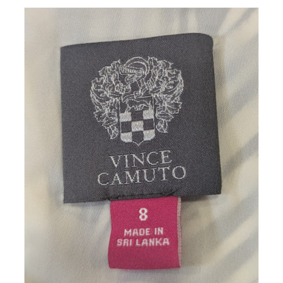 Vince Camuto White Palm Print High-Low Midi Dress Size 8 • Resort Beach Wedding - Picture 12 of 13